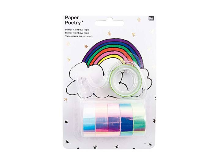Rico Washi Tape Set Mirror Rainbow