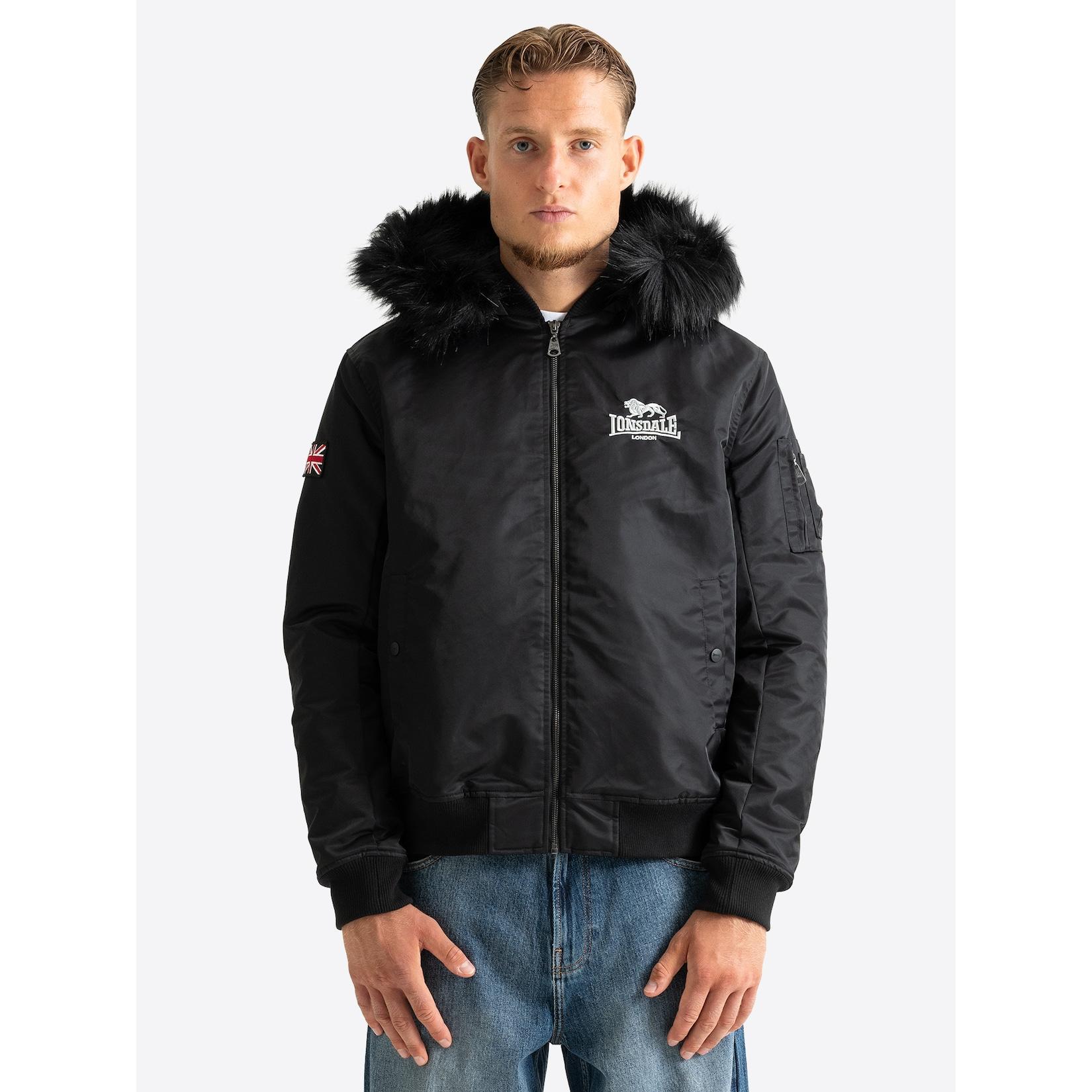 Lonsdale Herren Jacke mit Kapuze schmale Passform MORNINGTON