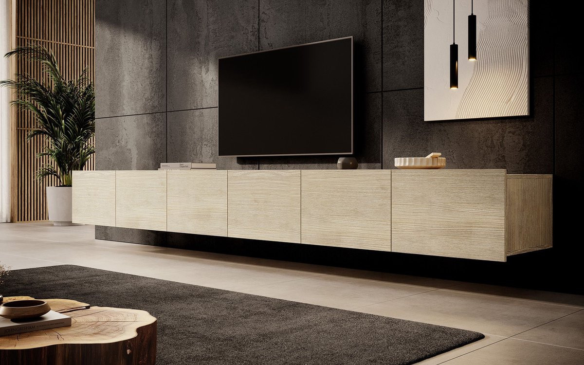 Meubella TV-meubel Calabas Eiken 300 cm