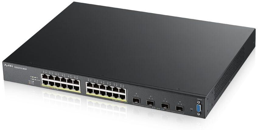 XGS2210-28HP Conmutador gestionado L2 Gigabit Ethernet 1000 Mbit/s (PoE) Negro - ZYXEL