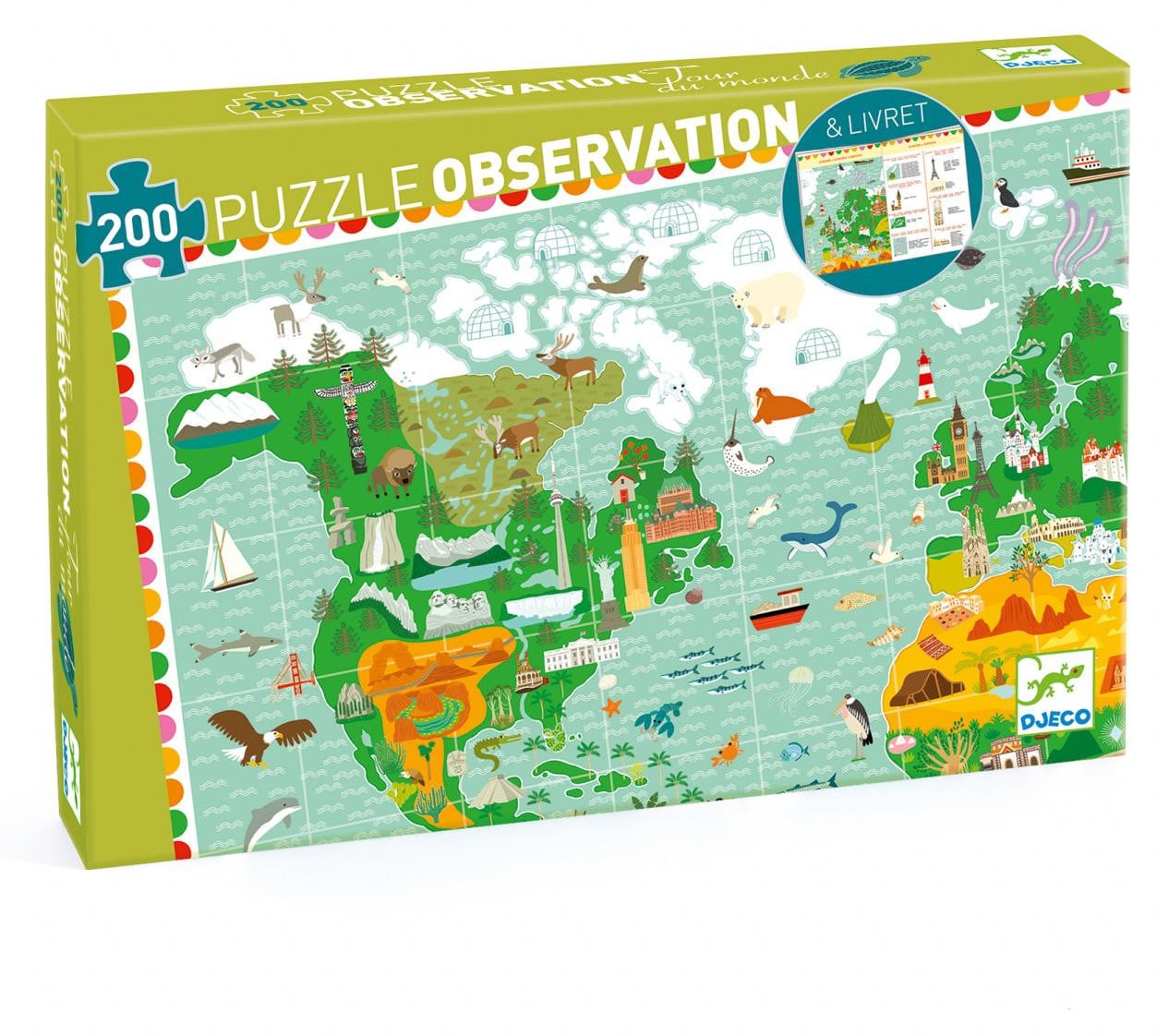 Djeco Observatiepuzzel Rondom de Wereld
