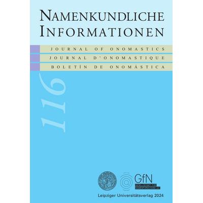 Namenkundliche Informationen 116, Taschenbuch von , Leipziger Uni-Vlg, 978-3-96023-650-4