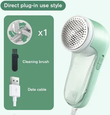 BlastClean Electric Pet Hair Remover & Lint Remover For Clothes   Portable Fabric Shaver Roller green Headx1