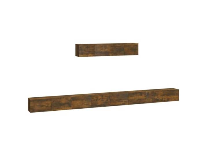 Kaorsrow 6-TLG TV-Schrank-Set Wandmontage Räuchereiche Holzwerkstoff Sechsteiliges Lowboard-Ensemble zur Wandbefestigung schafft Ordnung im Wohnzimmer und spart wertvolle Bodenfläche.