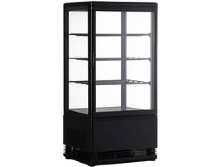 Vitrine réfrigérée panoramique - 78 L - Noir - 0/+12°C - Dégivrage automatique