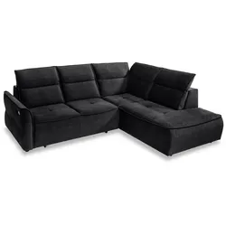 Ecksofa Murillo Stoff Black
