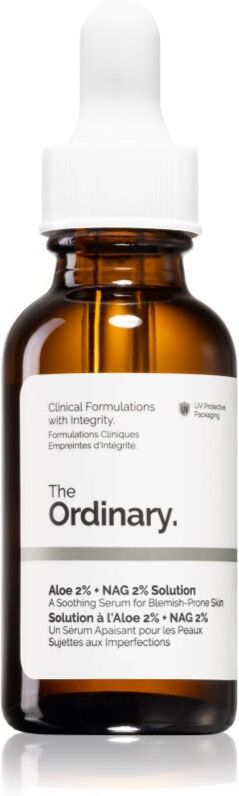 The Ordinary Aloe 2% + NAG 2% Solution beruhigendes Serum gegen Akne 30 ml