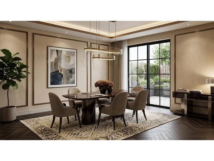 Xlmoebel Esszimmer-Set Esszimmer set Esstisch 6x Stühle Moderner Stil Robust Hochwertig, (7-St., 1x Tisch, 6x Stühle)