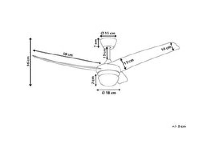 Ventilateur de plafond avec lumière LED noir JIBOA