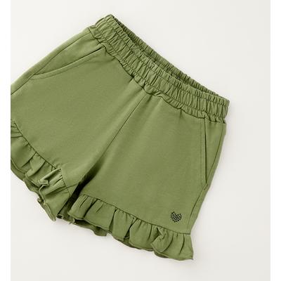 Shorts IDO "BABY GIRL SHORT", Mädchen, Gr. 98, EURO-Größen, grün (sage grün), 100% Baumwolle, Hosen Shorts