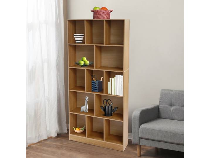 Bibliothèque sur pied, vitrine à 5 niveaux, bibliothèque sur pied, organisateur de rangement, 80x24x180cm