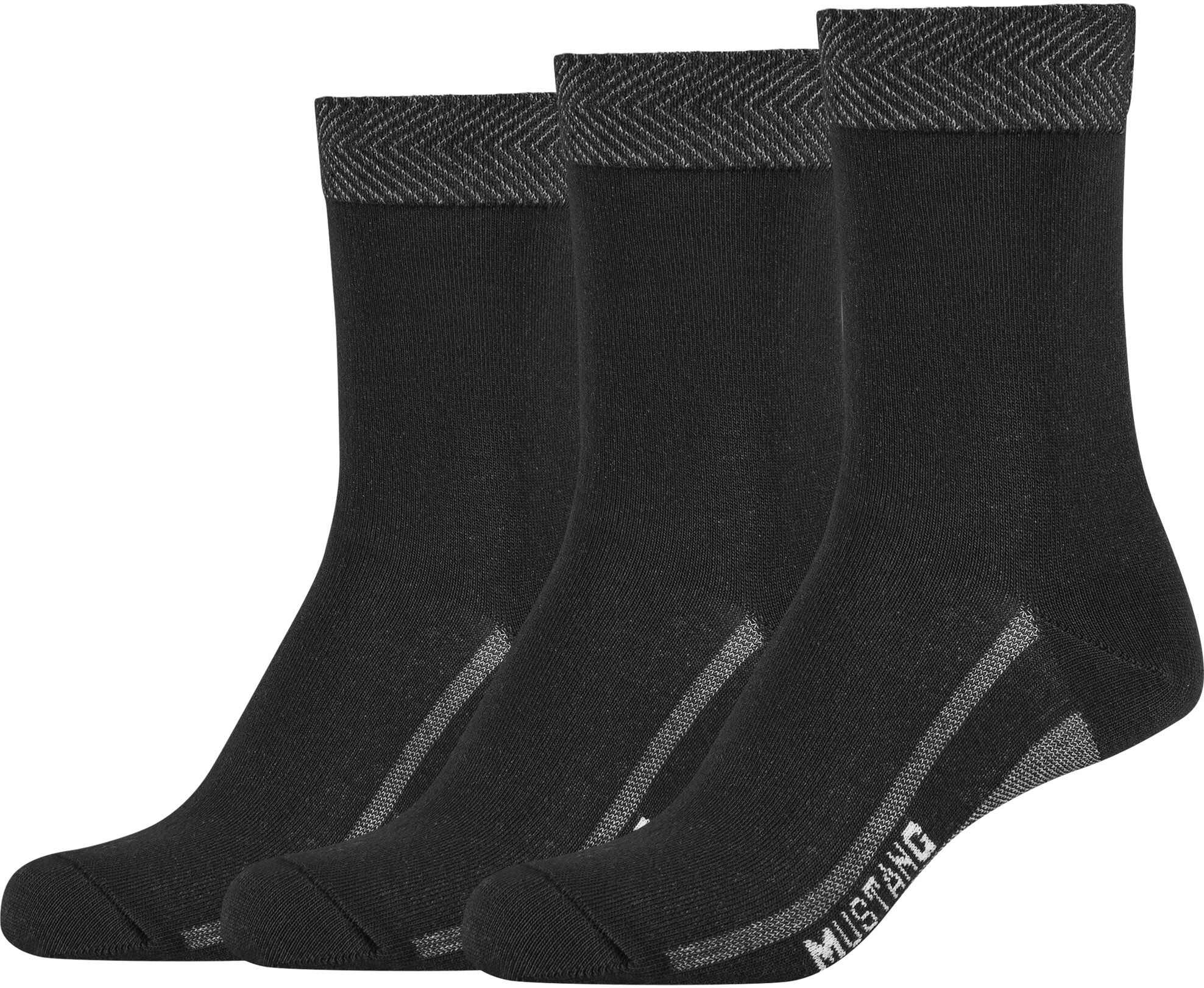Socken MUSTANG, Damen, Gr. 35-38, Sockengrösse, schwarz, Baumwollmischung, normal, Socken Socken, mit verstärktem Fersen- und Zehenbereich schwarz 35-38, Sockengrösse