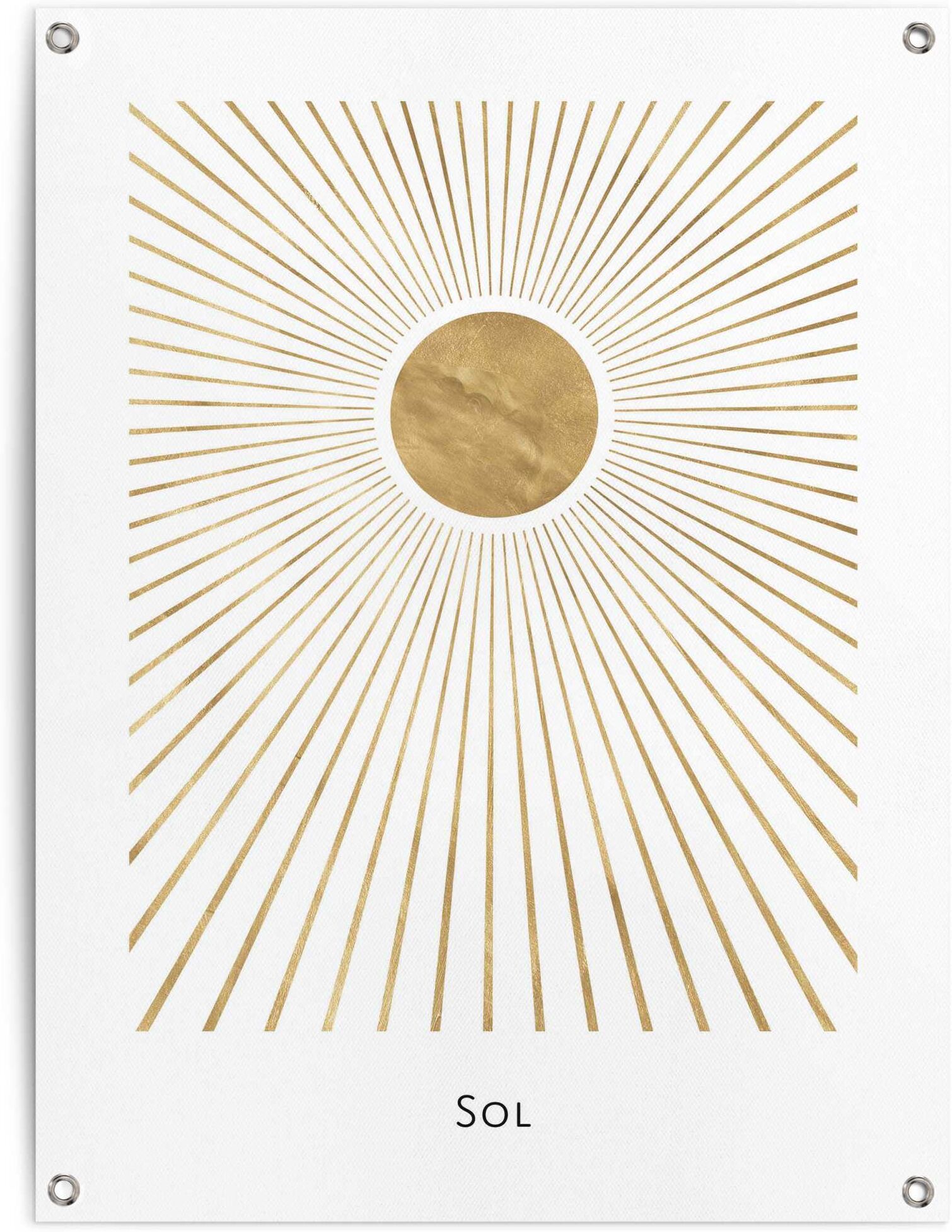 Reinders! Poster REINDERS "Sonne", gold (farbe bild(er): gold), B:60cm H:80cm T:0,1cm, Leinwand, Bilder, Poster, Outdoor für Garten oder Balkon