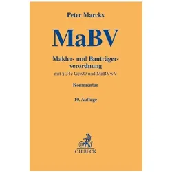 Makler-undBauträgerverordnung/MaBV, Fachbücher von Peter Marcks