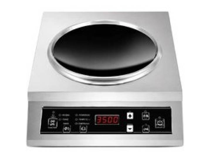 Plaque induction pour Wok - PESAGE MB - 3500 W - Zone creusée pour wok - Affichage numérique - Inox