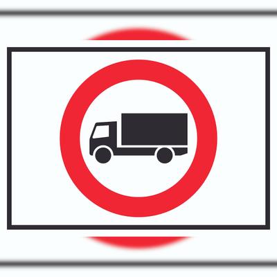 HB-Druck LKW Durchfahrt verboten Symbol Schild A0 (841x1189mm)