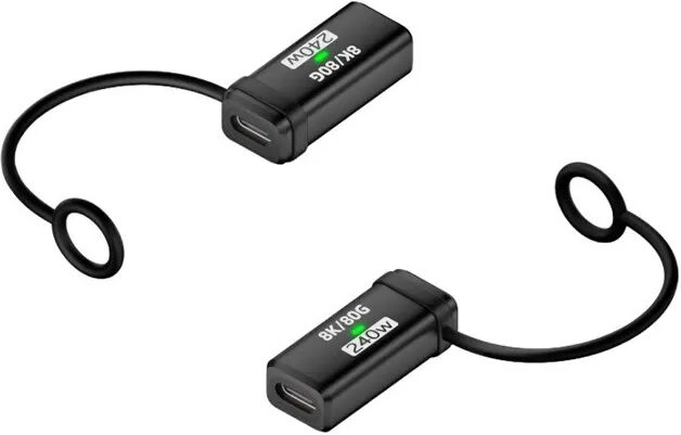 INF 240W USB-C Buchse-zu-Buchse Adapter - 120Gbps Daten, 16K Video (2er-Pack) Schwarz