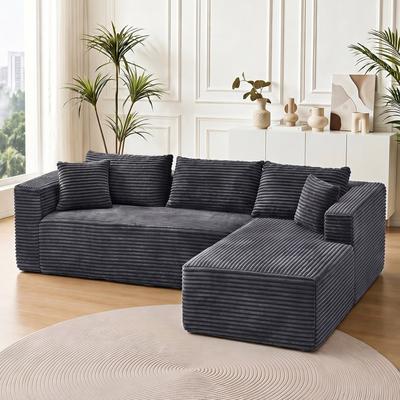 Modern Upholstered Modular Sectional Sofa with Flexible Chaise Seating by GDFStudio