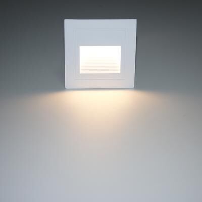 Silver Stone Store Modern Recessed LED Outdoor Waterproof Wall Lamp, Stair Light, Corner Wall Light, Aluminum Wall Washer, Pathway Sconce white l 85 X 85mm