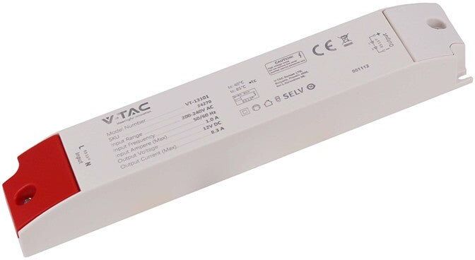 VTAC Transformateur 100W 12V 8,3A IP44