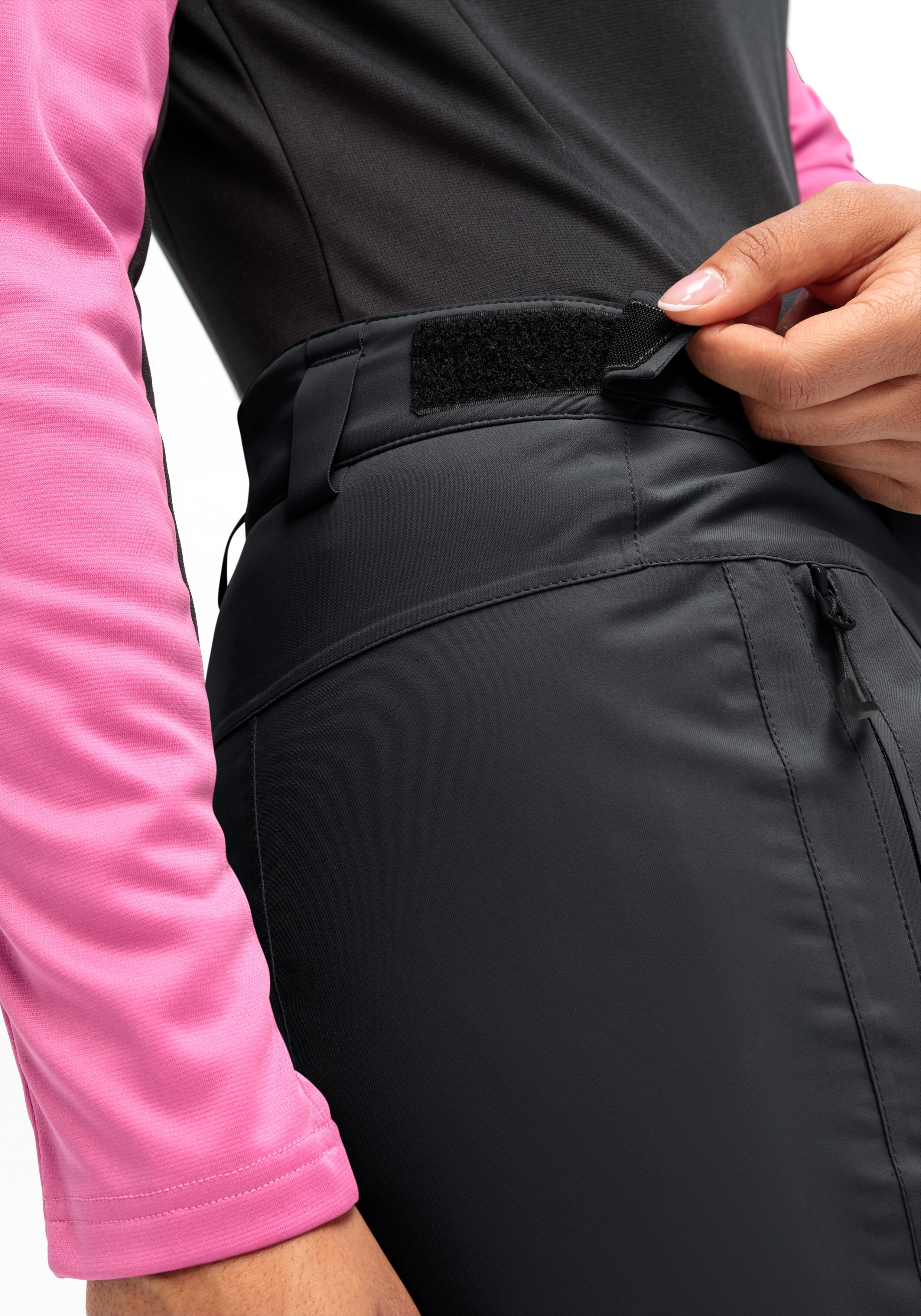 Skihose MAIER SPORTS "Ronka 2.1", Damen, Gr. 19, Kurzgrößen, schwarz, 100% Polyester, Hosen Skihose, Damen Schneehose, wind- und wasserdicht, 2 RV-Taschen, Regular Fit