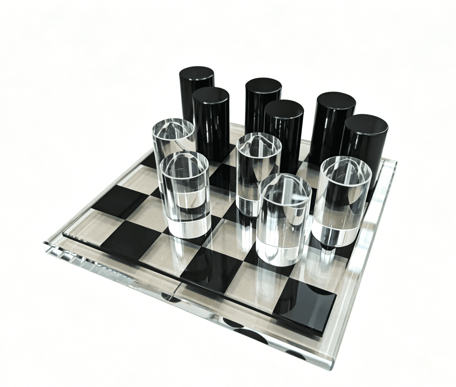Monochrome Acrylic Decorative Chess Set