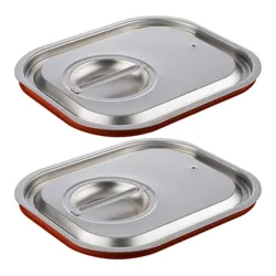 APS GN 1/2 Transport-Steck-Deckel, 2er-Set, Edelstahl, mit Silikondichtung