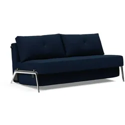 INNOVATION LIVING Schlafsofa Cubed Aluminium Stoff Blau Blue 160 cm