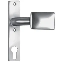 Amf Türknopf-Kurzschild 486ZD fest/drehb.LM F1/silberf.4-KT.8mm