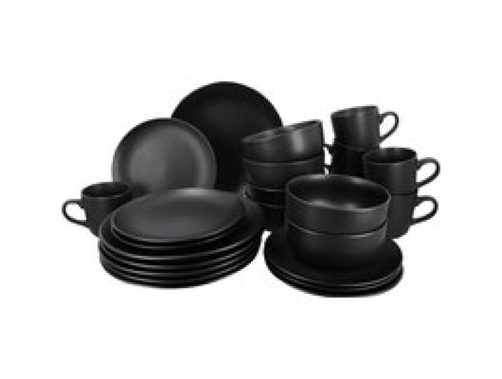 SILVERCREST® Service de vaisselle, 24 pièces. (Noir)