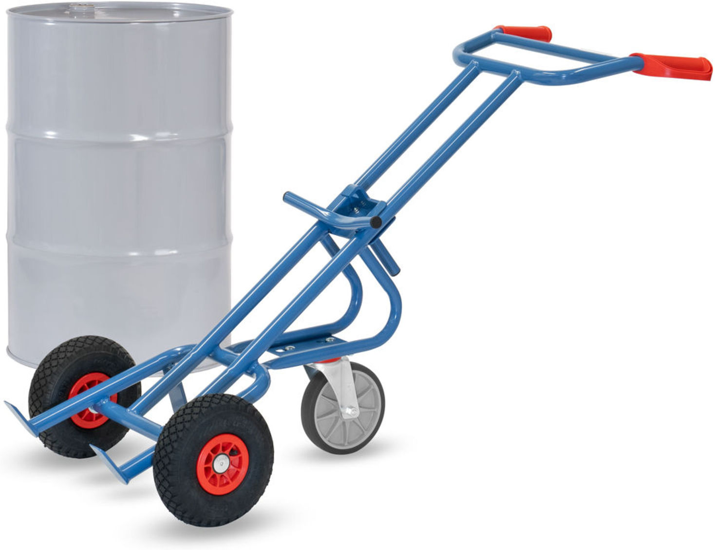 fetra Fasskarre 206 L -mit Stützrad- - Luft-Bereifung Tragkraft 300kg (1072)