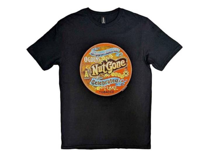 Small Faces T Shirt Nut Gone Band Logo nieuw Officieel Mannen Zwart M
