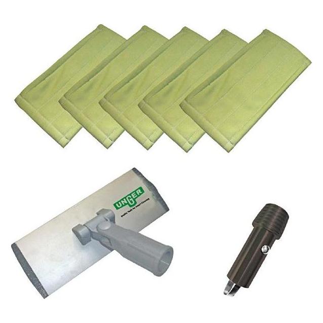 Unger PFK20 Innenreinigung Set Starter Set Padhalter, Microfaser Wasch- & Polierpad, Gewindeadapter (1 Stk.) (309191)