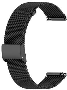 Everyday Crate Huawei GT2 42mm Galaxy Watch 42mm Stainless Steel Mesh Watch Band 20mm Magnetic Milanese Strap black