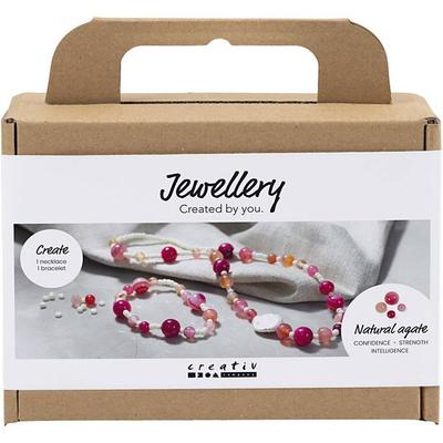 Creativ Company Mini Kreativ Set Schmuck, Halskette und Armband, Pink