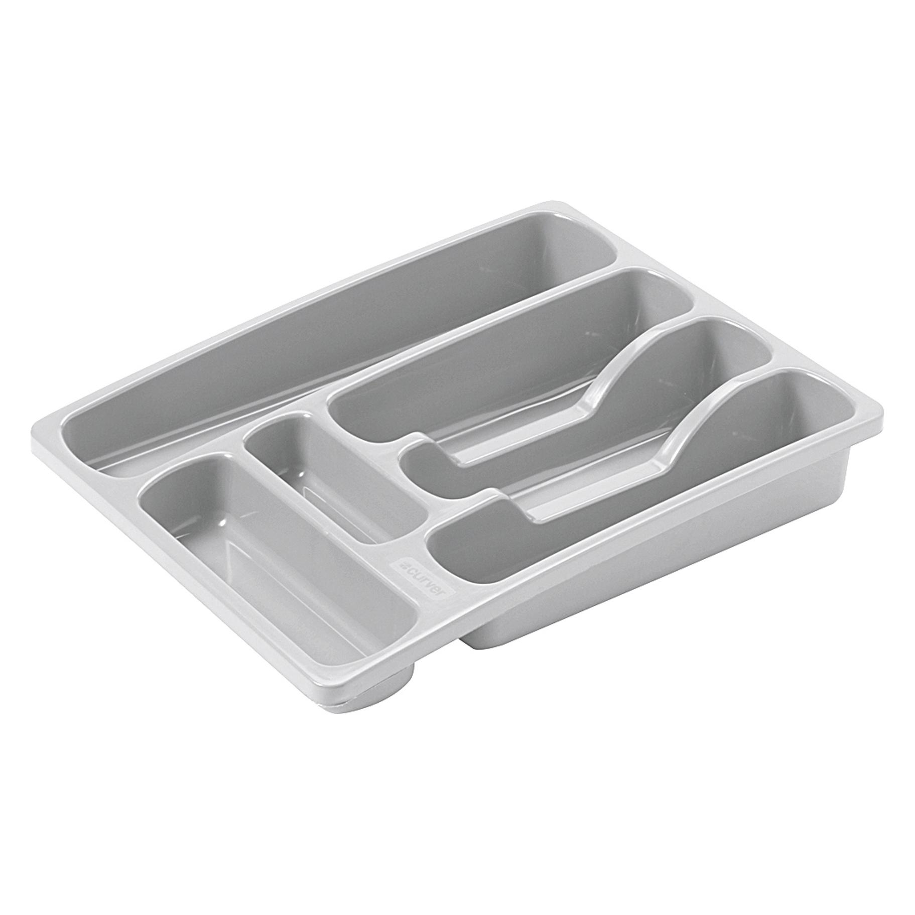 Curver Besteckkasten 6 Fächer 36x29x6cm soft grau (18467493)