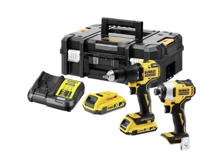 DEWALT DCK2062D2T-QW Batterie combinée 18 V/2 Ah (2 pièces) Noir/Jaune