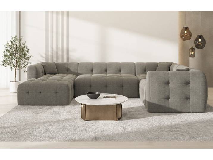 Couchlandschaft Sevilla U-Form in Stoff