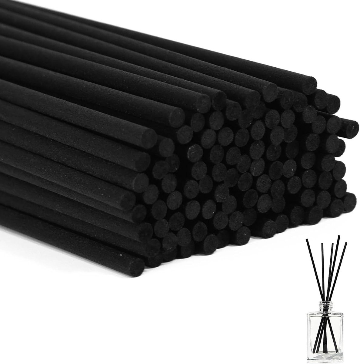 100 stuks Zwarte Rotan Geurstokjes voor Diffuser - 40 cm