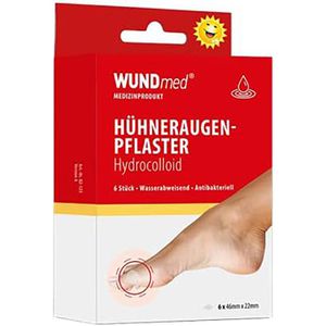 WUNDmed Hühneraugenpflaster 6 Stück, 4,6x2,2cm, atmungsaktiv, hydrokolloid, wasserfest