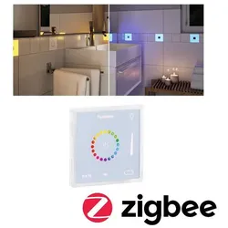 LumiTiles Zubehör Smart Home Zigbee Square Touch Modul IP44 100x10mm RGBW+ Weiß Kunststoff Aluminium