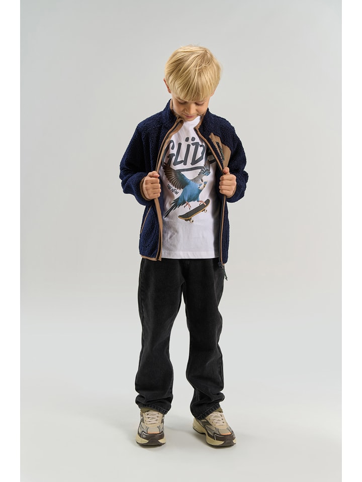 The NEW Teddyplüschjacke "Storm" in Dunkelblau - 122/128