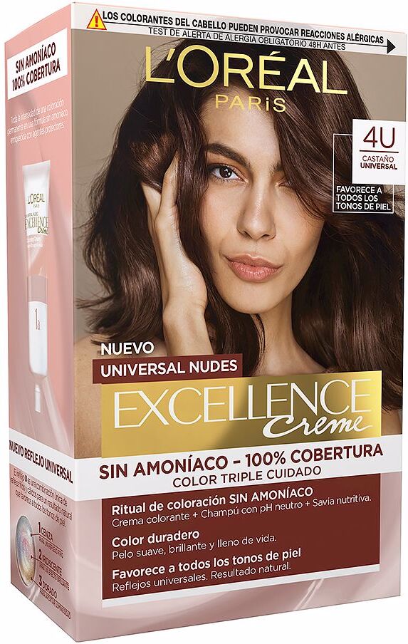 L'Oréal París Excellence Nudes tinte #4u-brown