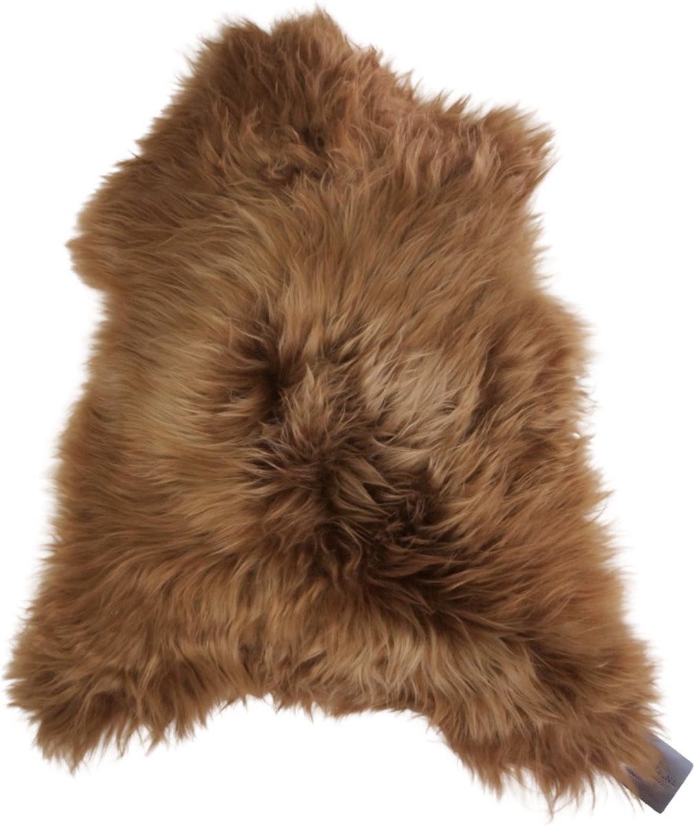 WOOOL IJslands Schapenvacht Roest Bruin Maat M 100 cm - 100% Echt Langharig ECO+