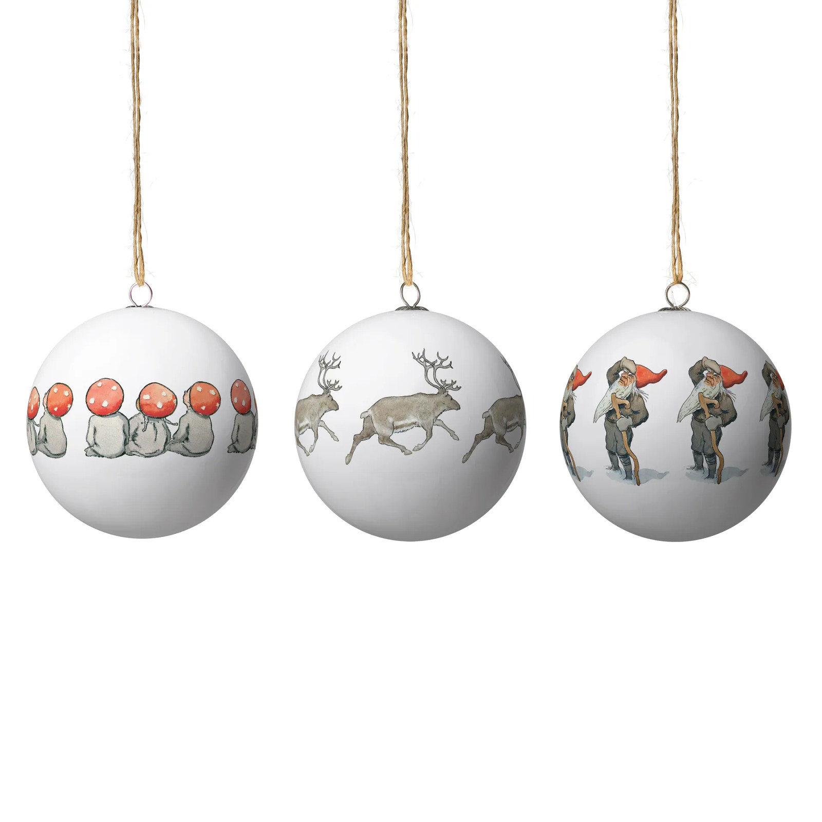 Design House Stockholm Elsa Beskow kerstballen 3-pack Set Nr. 8