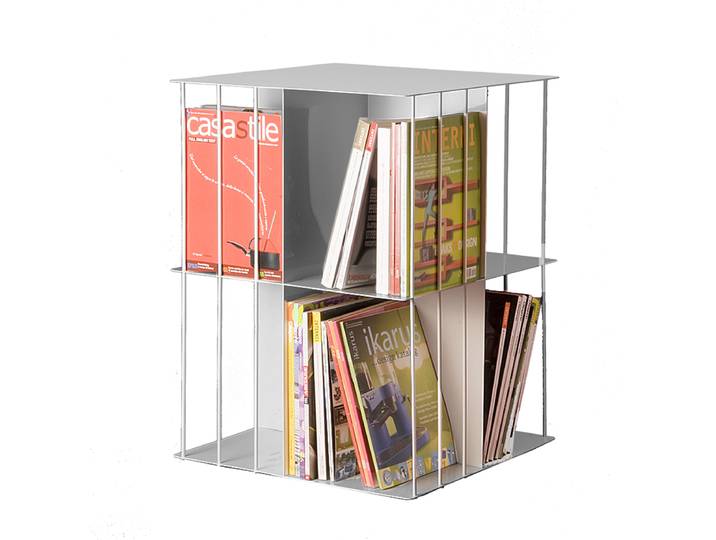 KRIPTONITE bibliothèque verticale KROSSING ROTANTE 50x50xH66 cm ALUMINIUM