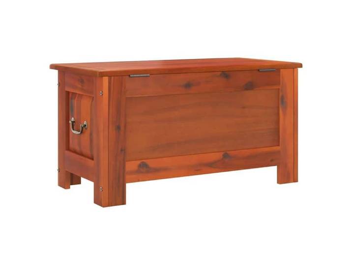 NEUF Banc de rangement élégant pour Terrasse Patio Cour， Coffre de rangement avec couvercle marron bois massif d'acacia FR00_2077118