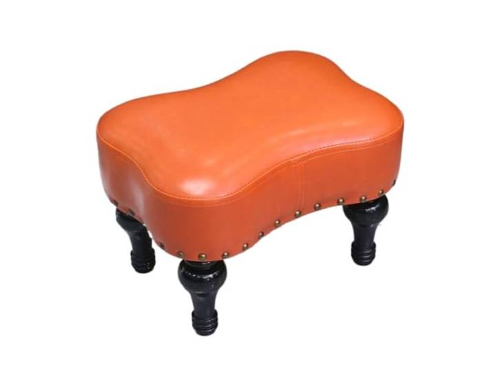 GTOULHH Sitzhocker Ottoman Hocker Fußhocker, Kleine Fußstütze, Niedriger Hocker for Eingangsbereich Und Wohnzimmerdekor Moderne für Wohnzimmer(Orange)