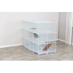TRIXIE Indoor Freilaufgehege, Metall/Kunststoff, 140 × 35 × 70 cm, weiß