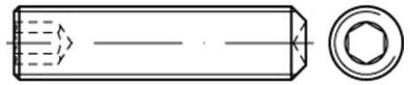DIN 916/ISO 4029 Gewindestift M 3 x 10 A 4 ; IQS (540916310)